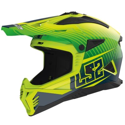 LS2 MX708 FAST II-06 DUCK off-road helma matná H-V zelená/žlutá